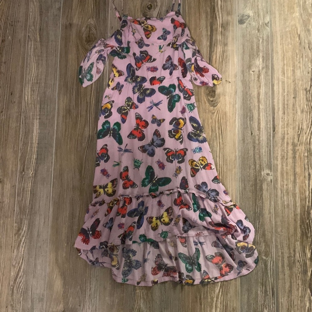 Light Purple Dress with Colorful Butterflies on it